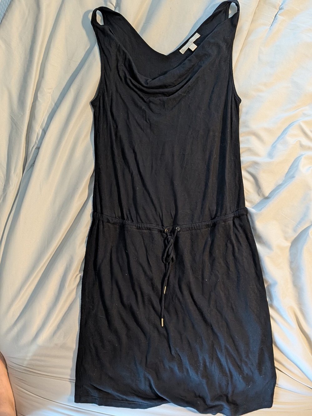 Banana Republic Black Sleeveless Drawstring Dress